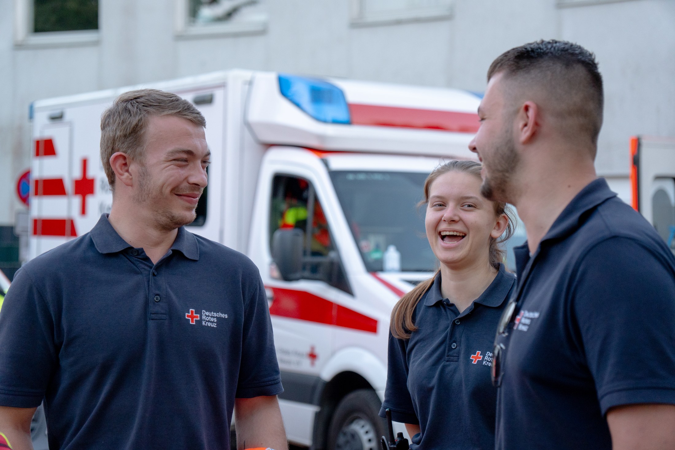 Helfer der DRK Bereitschaft Weeze